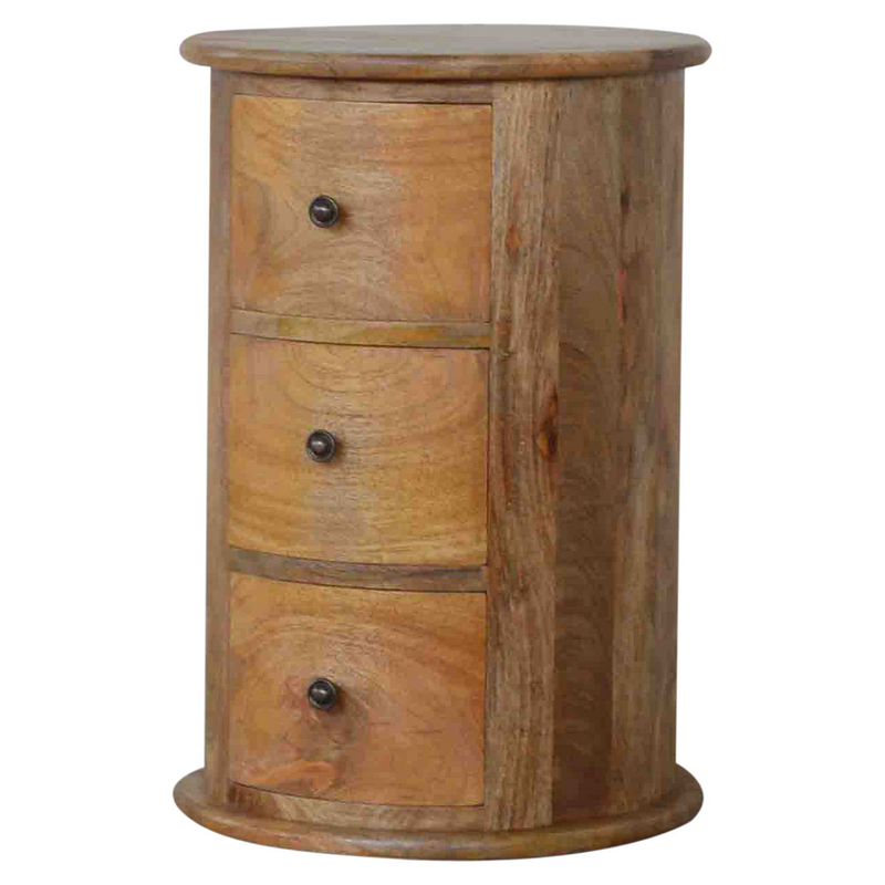 Artisan Furniture Solid Wood 3 Drawer Drum Chest