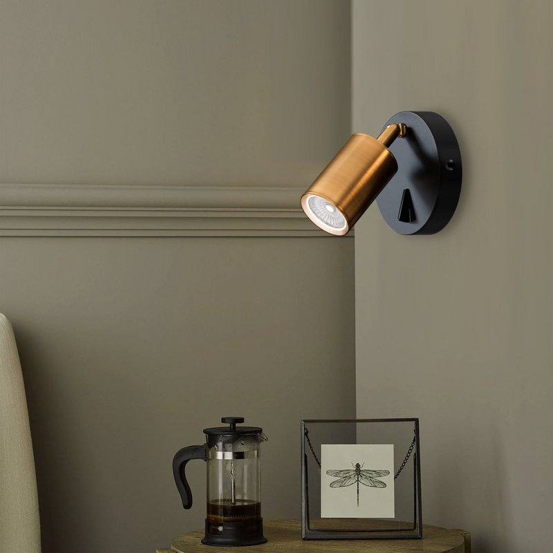 Rotatable GU10 Spotlight Single Head Wall Light with On-Off Switch-5631