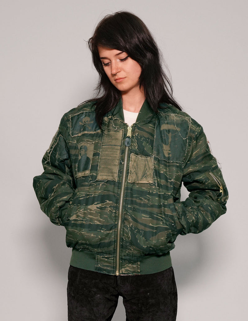 MA-1 Patched Bomber in Tiger Camo