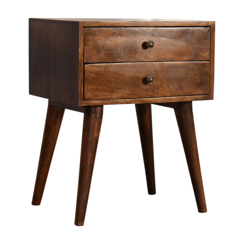 Artisan Furniture Solid Wood Chestnut Modern Solid Wood Bedside