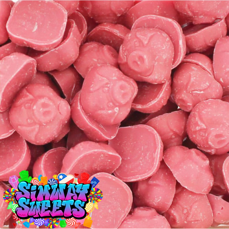 Pink Porky Pigs Chocolate Retro Sweets Gift Jar - 700g