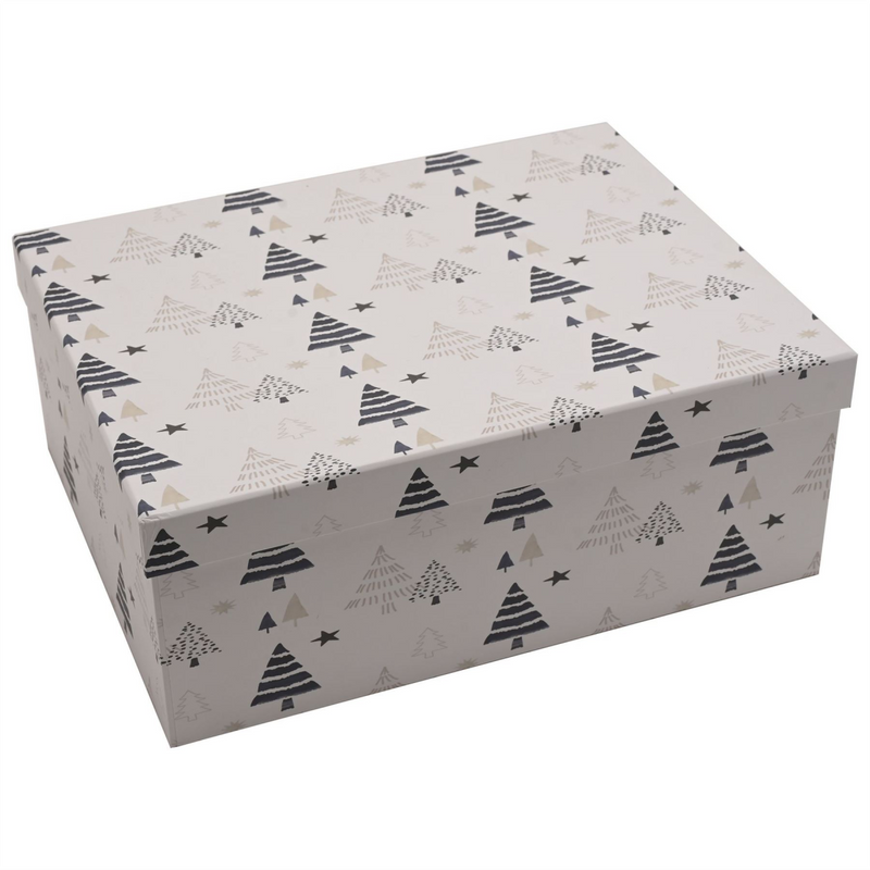 Set of 6 Silver & Grey Nested Gift Boxes