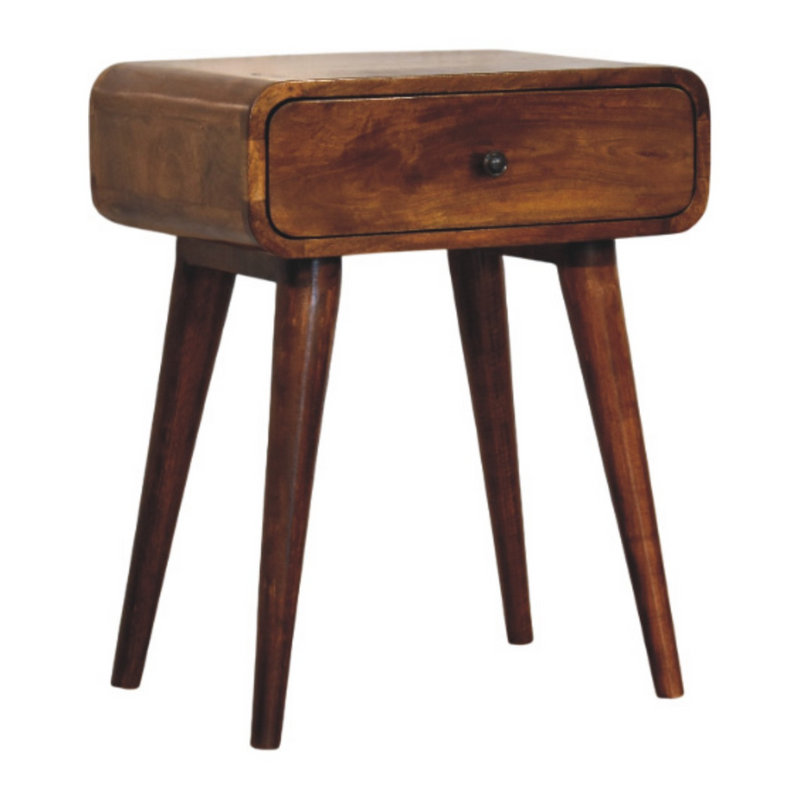 Artisan Furniture Solid Wood Avora Chestnut Nightstand with 1 drawer