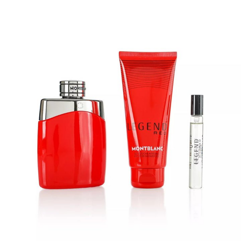 Montblanc Legend Red Gift Set (Eau De Parfum Spray 100ml  Shower Gel 100ml  Eau De Parfum Spray 7.5ml)