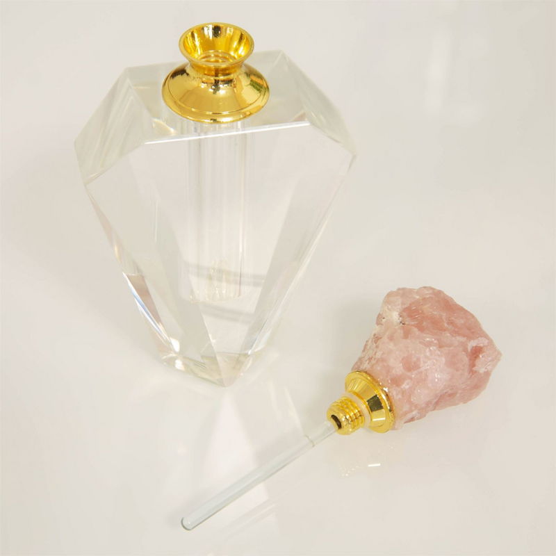 Estella Pink Stone & Glass Perfume Bottle