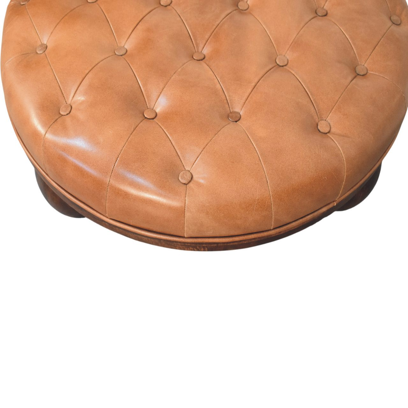Artisan Furniture Solid Wood Sfera Coffee Table, Upholstered, Brown