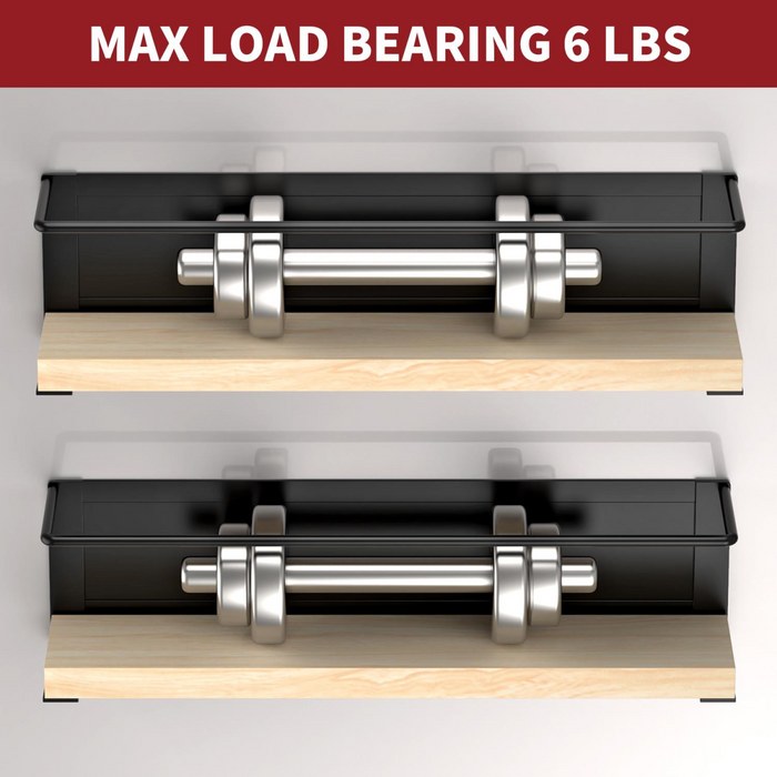 VINSANI 2pc MAGNETIC SPICE RACK WOODEN SHELF 1010420