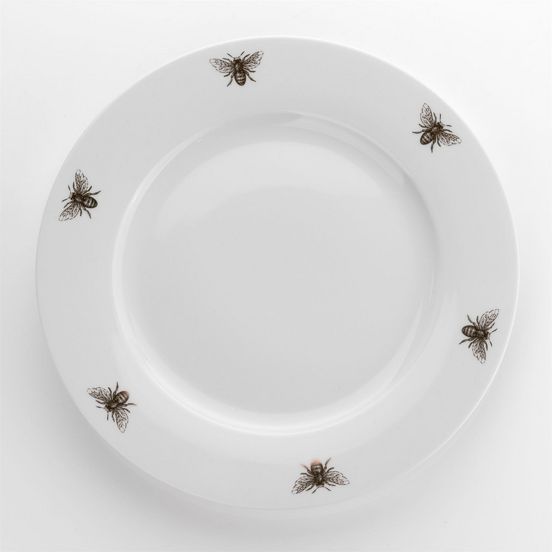 Hestia Set of 4 Gold Bee Dinner Plates