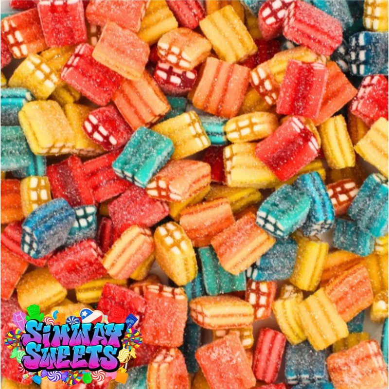 Fizzy Bricks Retro Sour Gummy Sweets Gift Jar - 625g