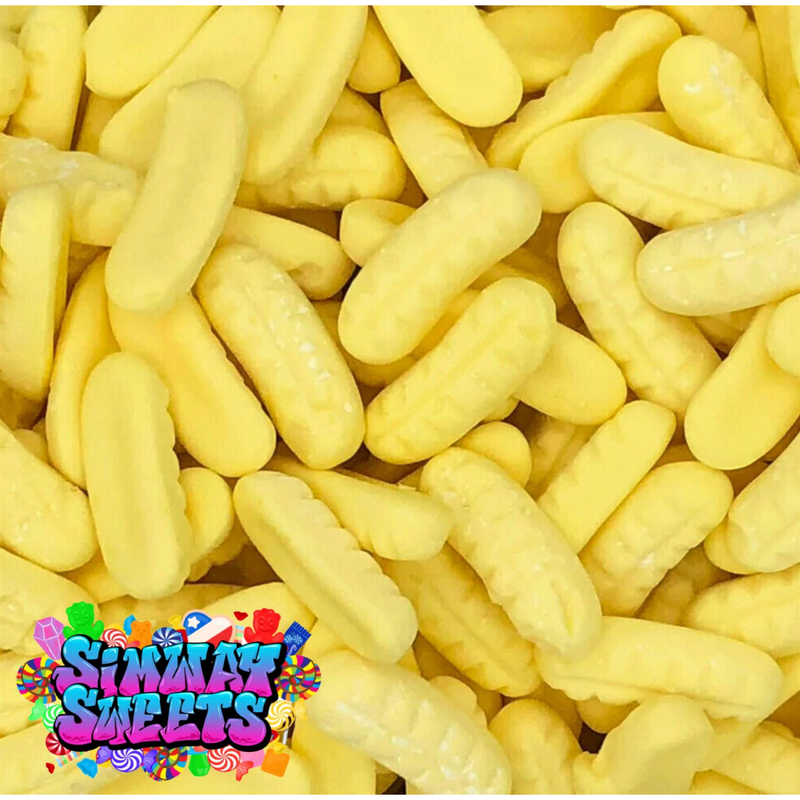 Mini Foam Bananas Retro Sweets Gift Jar - 380g