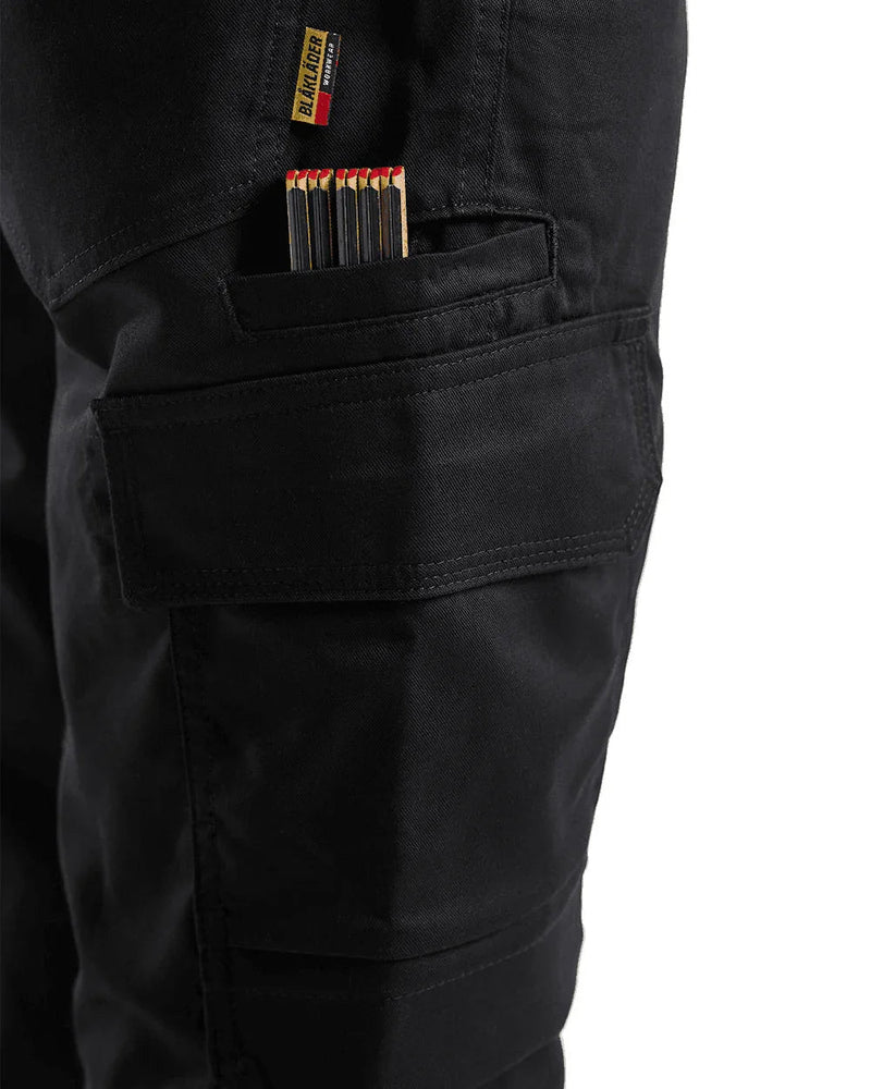 Blaklader 1448 Industry Stretch Kneepad Trousers Black