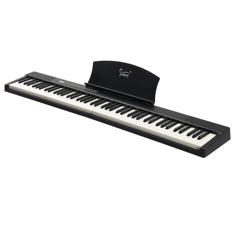 Glarry GPPS01-106 88 Key Folding Piano Semi-Weighted Standard Keyboards Digital Piano with MIDI Bluetooth, Handbag，Headphone，for Piano Lover Black color