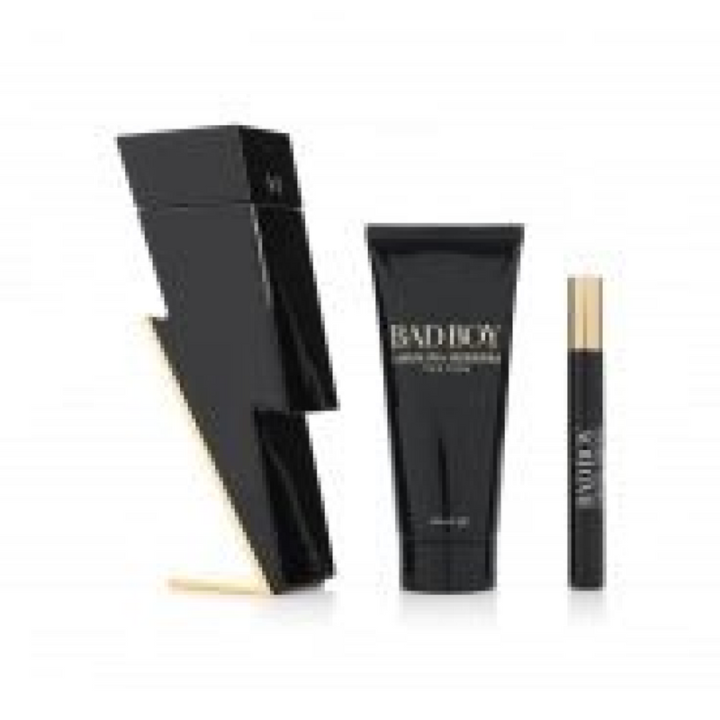 Carolina Herrera Bad Boy Gift Set (Eau De Toilette Spray 100ml  Shower Gel 100ml  Eau De Toilette Spray 10ml)
