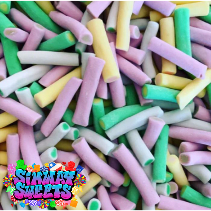 Rhubarb & Custard Tubes Gummy Retro Sweets Gift Jar - 600g