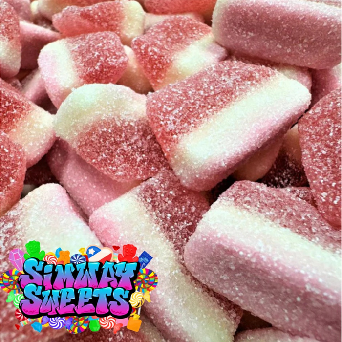 Strawberry Slices Retro Fizzy Gummy Sweets Gift Jar - 665g