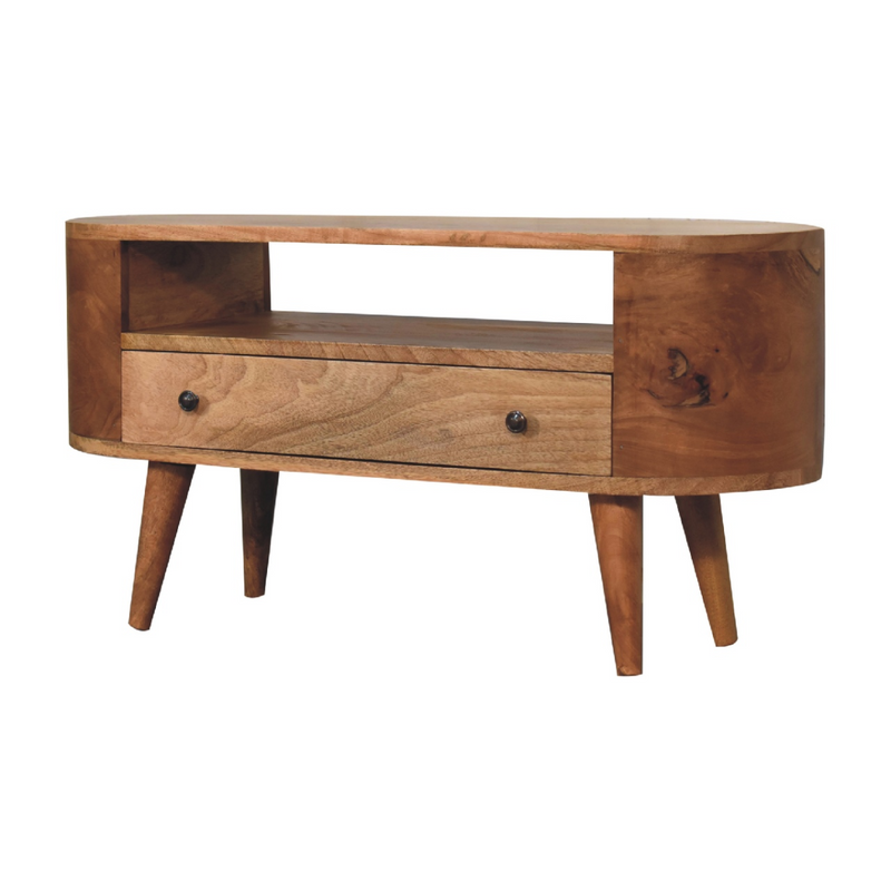 Artisan Furniture Solid Wood Mini Rounded Entertainment Unit