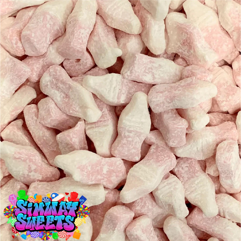 Strawberry Milkshake Bottles (Dusted) Retro Sweets Gift Jar - 485g