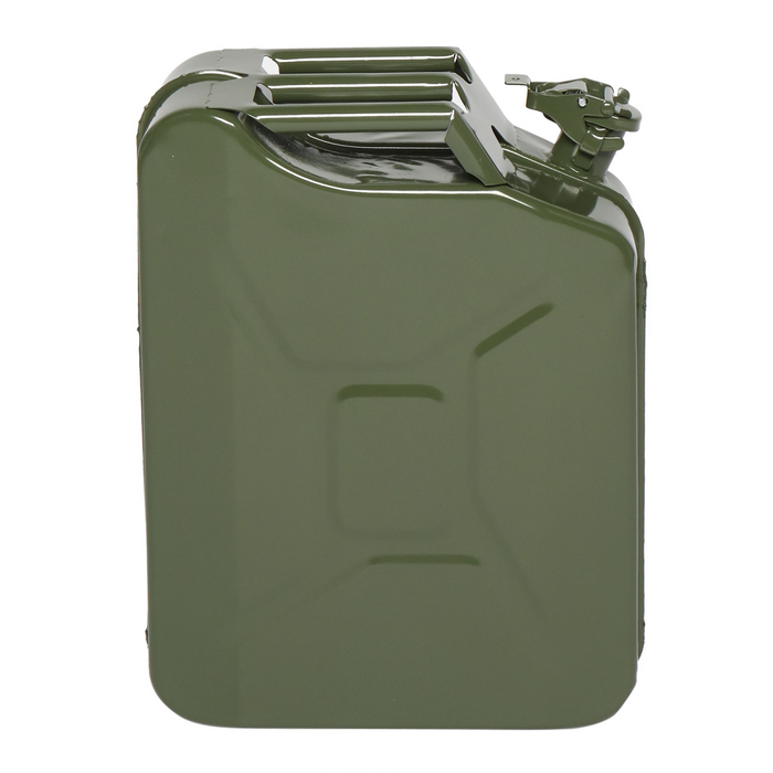 20L 0.6mm Fuel Oil Petrol Diesel Storage Can with British Style Pour Tube Army Green