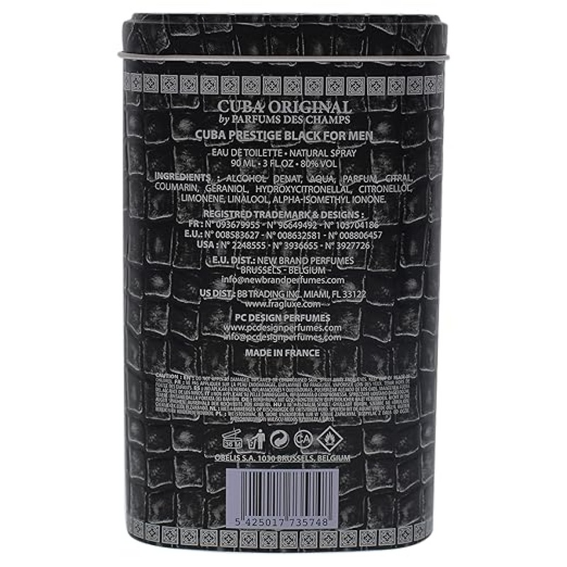 Cuba Prestige Black Eau De Toilette Spray 90ml