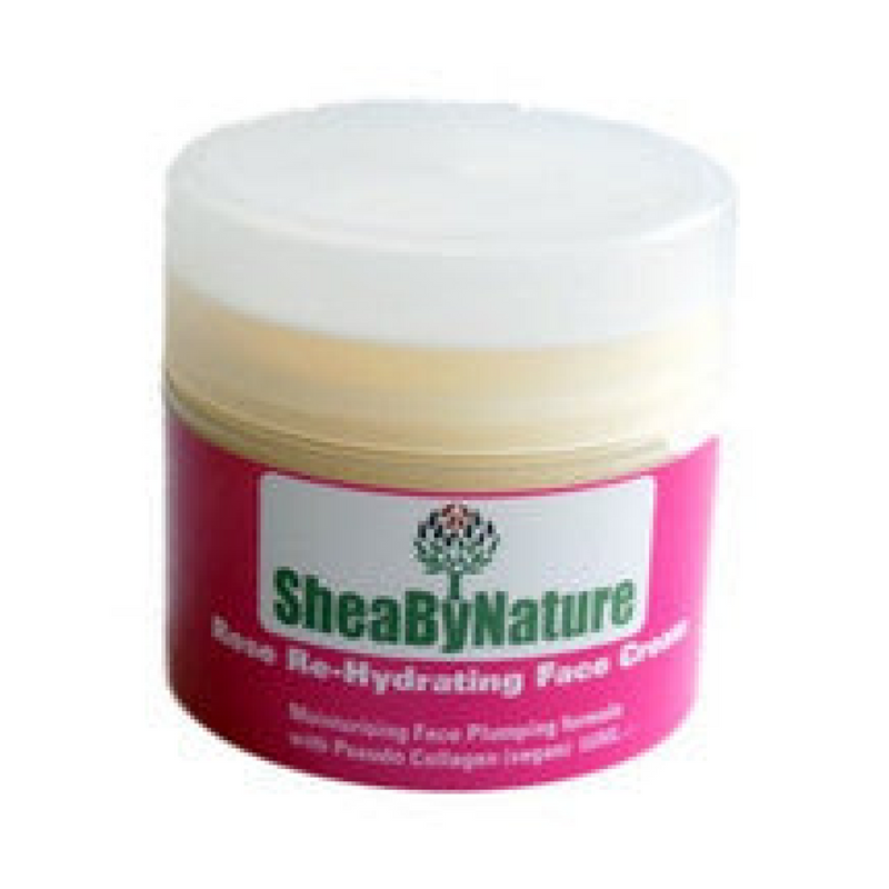 Rose Re-Hydration Face Cream with Shea Butter, Vegan Collagen, Rose Oil and Antioxidants (60ml)