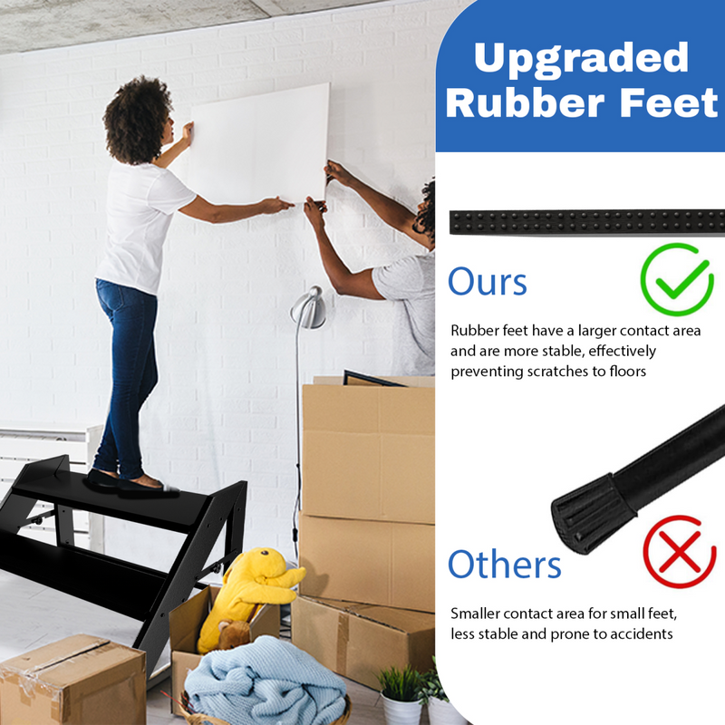 Step Ladder 2 Step Folding, Step Stool Foldable, RV Steps with Non Slip Feets, Max Load Capacity 660lbs Hot Tub Steps for Home, Travel Trailer, Camper, Mobile Home, Spa, and Porch