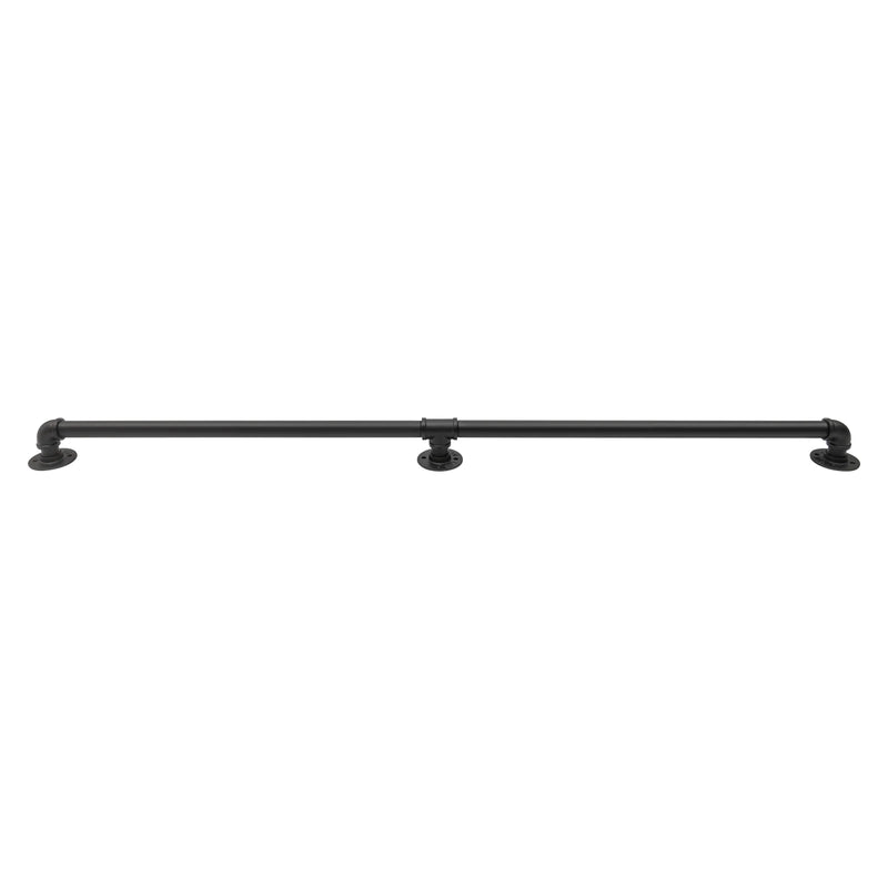 5ft/6.6ft Staircase Handrail Stepladder Stair Railing Wall-mounted Loft Pipe 2 Sections For Indoor And Outdoor