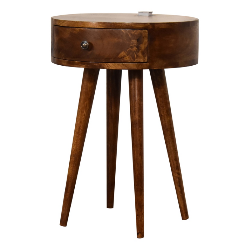 Artisan Furniture Solid Wood Single Chestnut Bedside