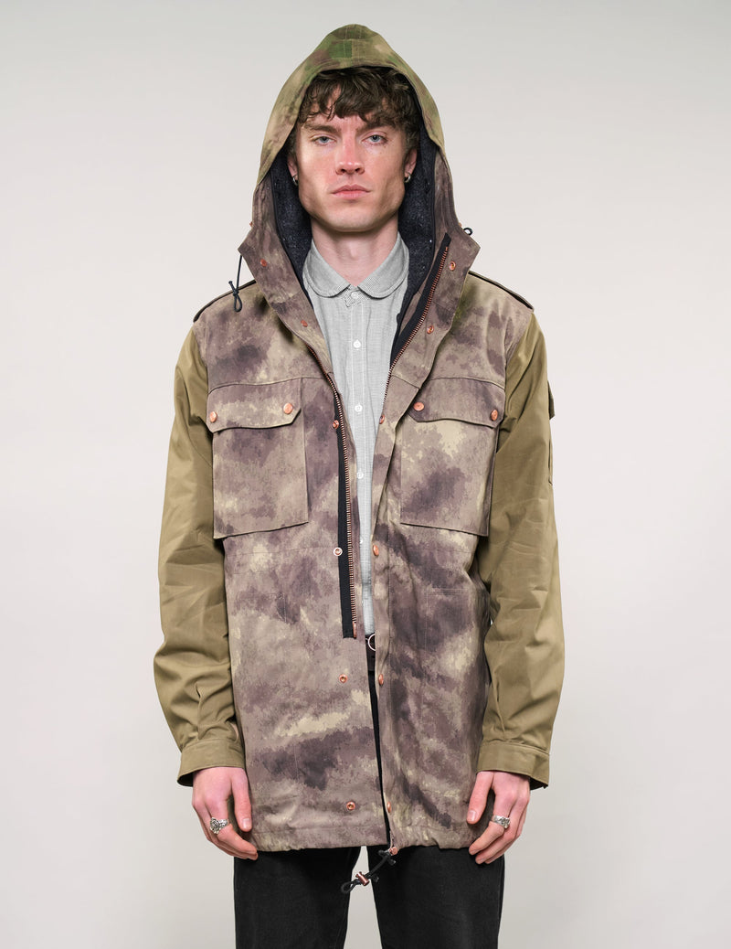 IMMORTAL Hooded Desert Parka in Camo & Khaki