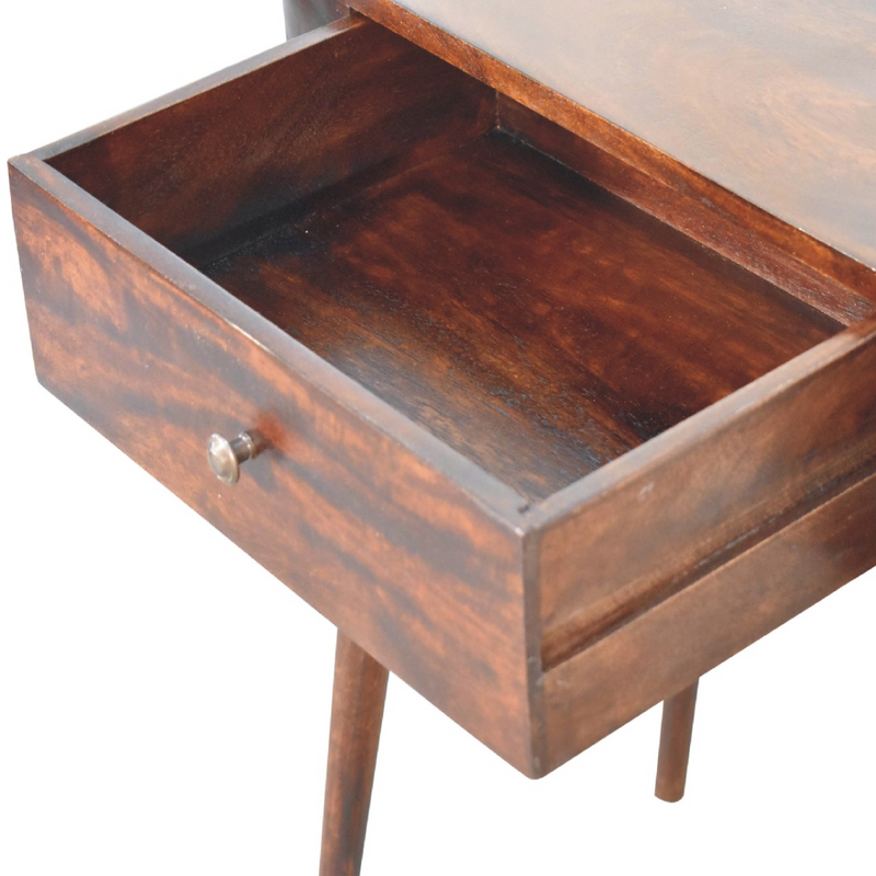 Artisan Furniture Solid Wood Albion Light Walnut Console Table, Brown, 1 Drawer