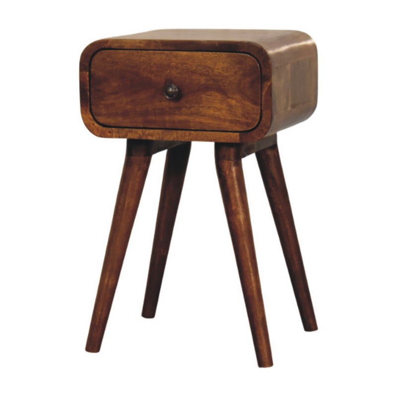 Artisan Furniture Solid Wood Avora Mini Chestnut Nightstand with 1 drawer