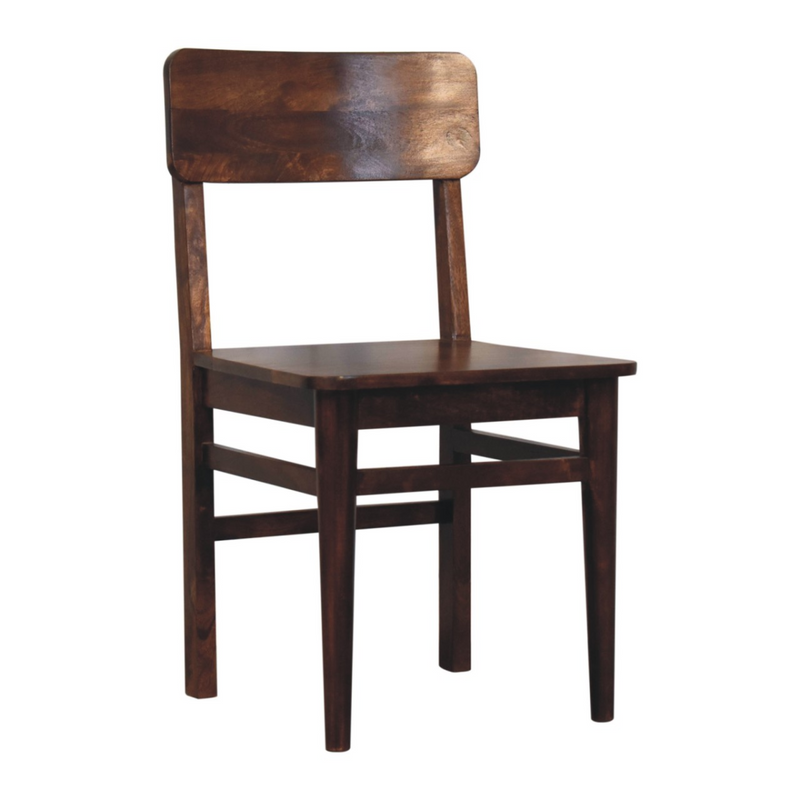 Artisan Furniture Solid Mango Wood Classic Chestnut Dining Chair