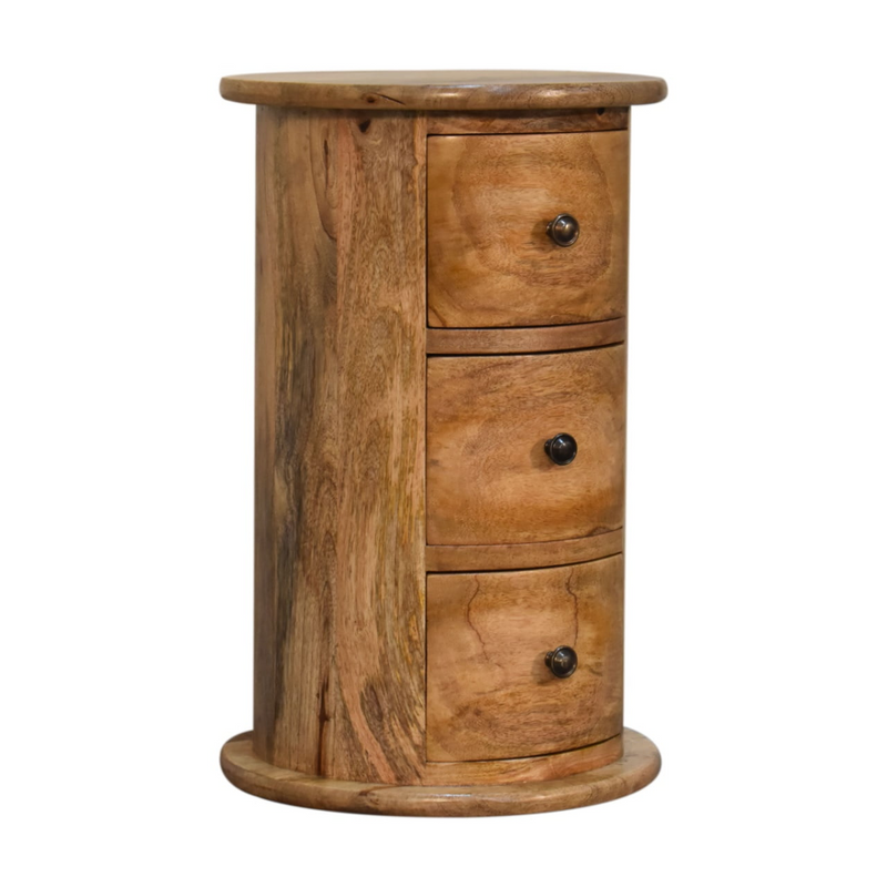 Artisan Furniture Solid Wood Mini Drum Chest