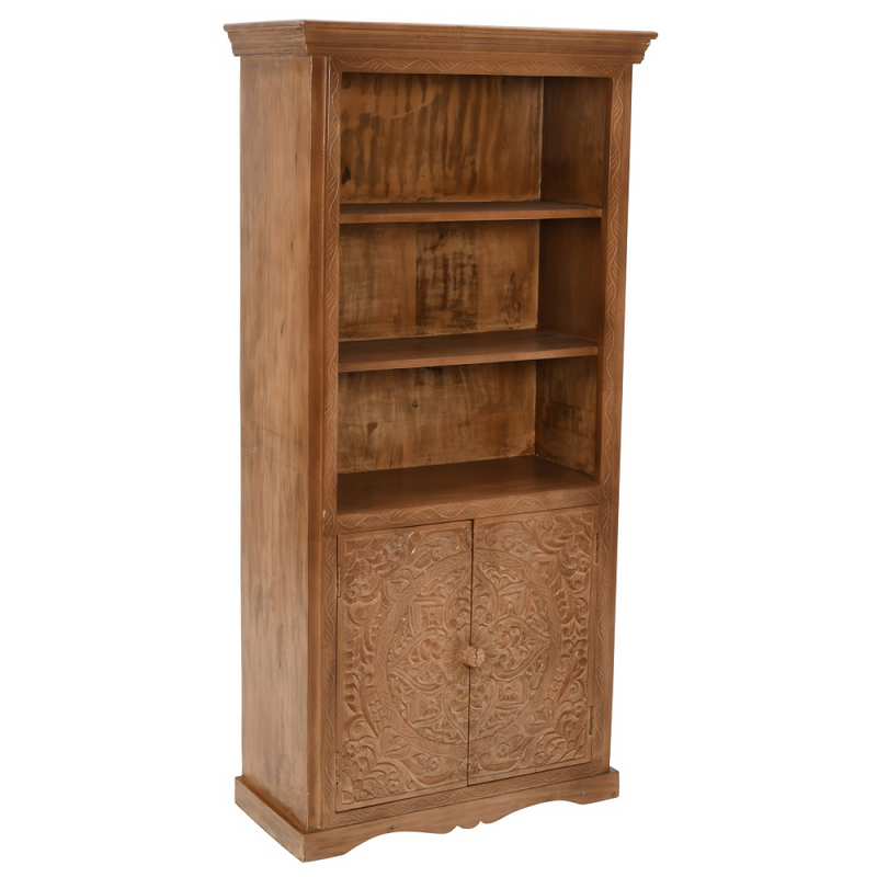Artwork Mango Wood Large Bookcase