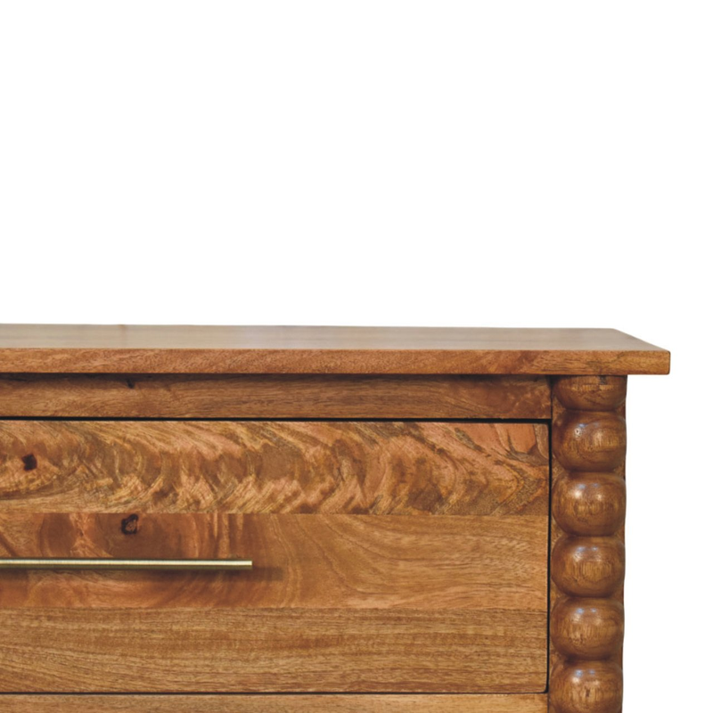 Artisan Furniture Solid Wood Spindle 3-Drawer Chest, Brown