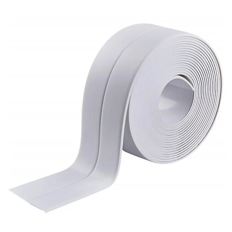 3PCS Bath Kitchen Caulk Tape Sealant Strip PVC Self Adhesive Toilet Wall Sealing Tape