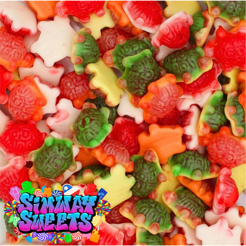 Jelly Filled Turtles Sweets Gummy Retro Sweets Gift Jar - 730g