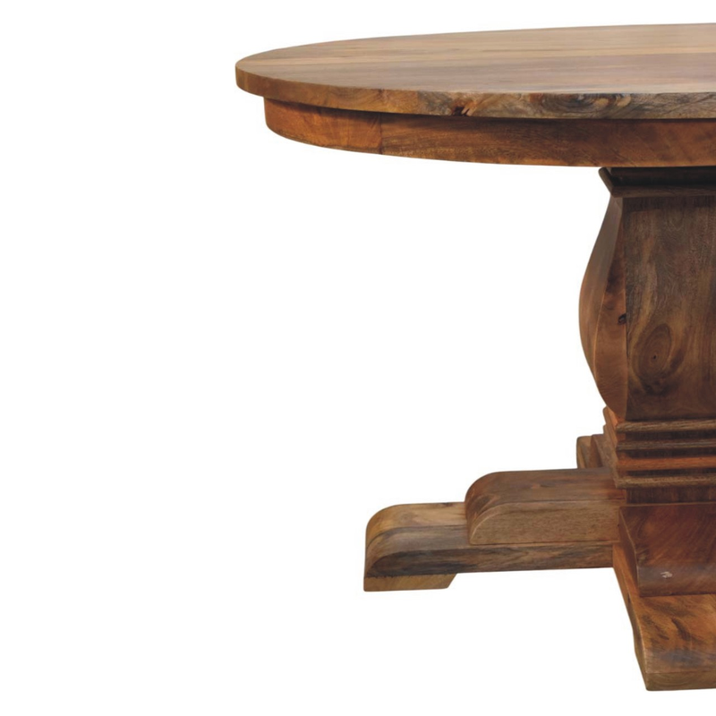 Artisan Furniture Solid Wood Valentina Round Dining Table, Beige