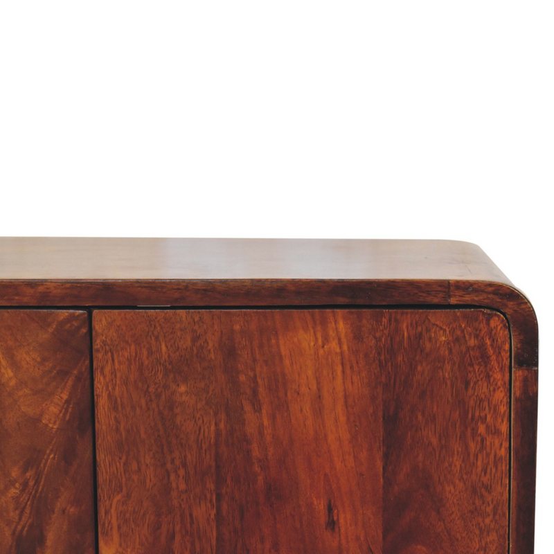 Artisan Furniture Solid Wood Mini Classic Chestnut Cabinet, Brown, 2 Doors