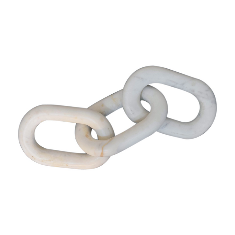 Artisan Furniture Home Decor Accessories - Decorative Marble Chain, White