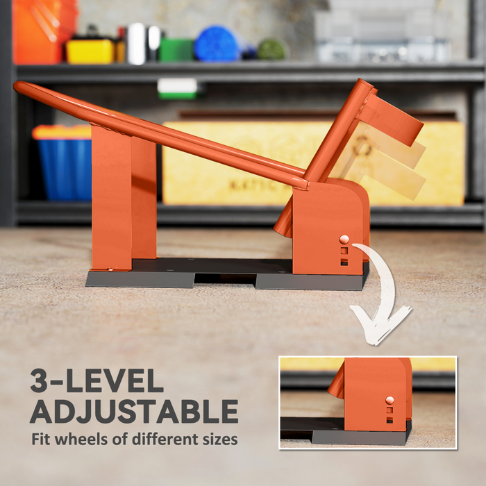 HOMCOM 816.5 kg Motorcycle Wheel Chock, Motorcycle Front Wheel Chock Holder
