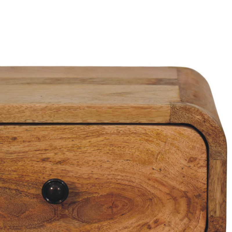 Artisan Furniture Solid Wood Avora Mini Wall-Mounted Oak-ish 1 Drawer Nightstand