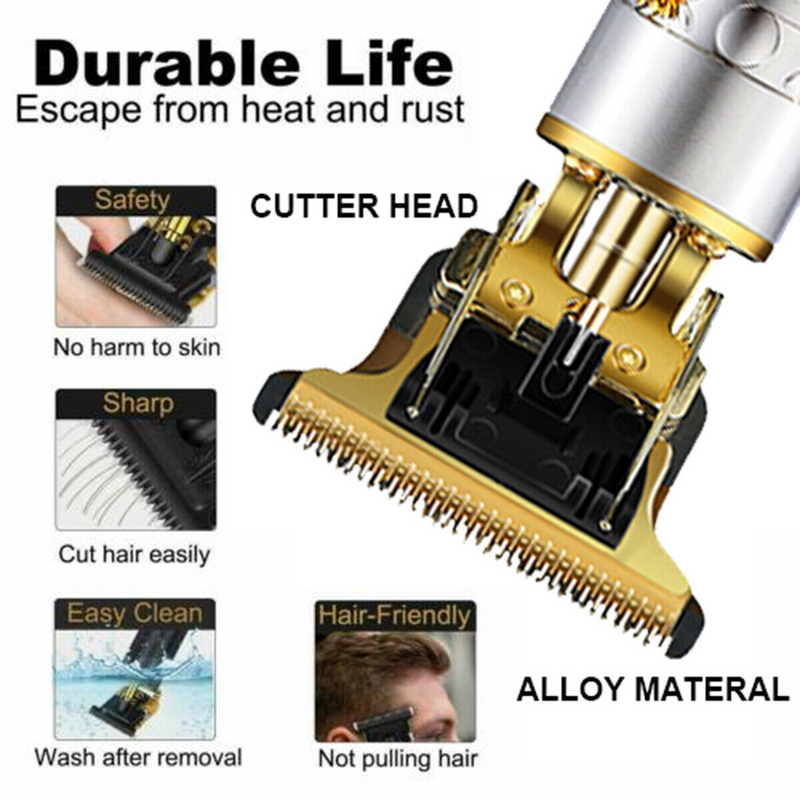 Small LCD Screen Display Professional Men Cordless Hair Clippers Beard Trimmer Cutting Machine Kit