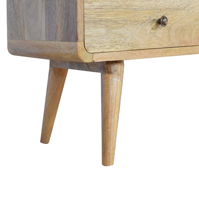 Artisan Furniture Solid Wood Curved Oak-ish Media Unit