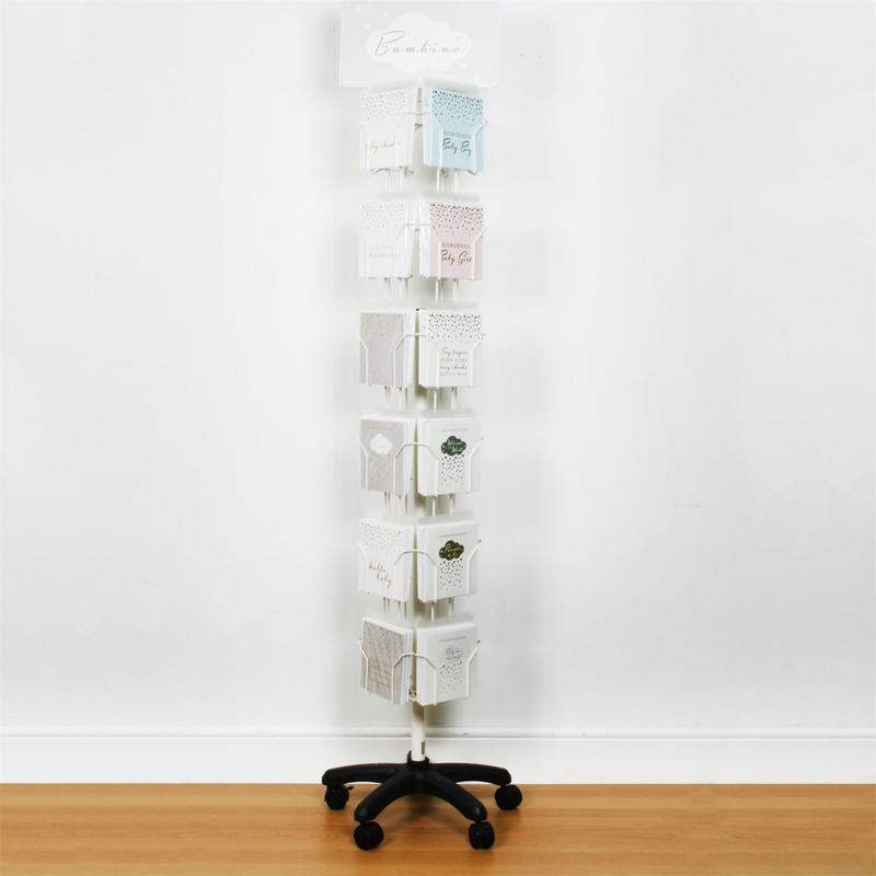 Floor Standing 4 Sided Card Spinner Holds 24 Greeting Cards