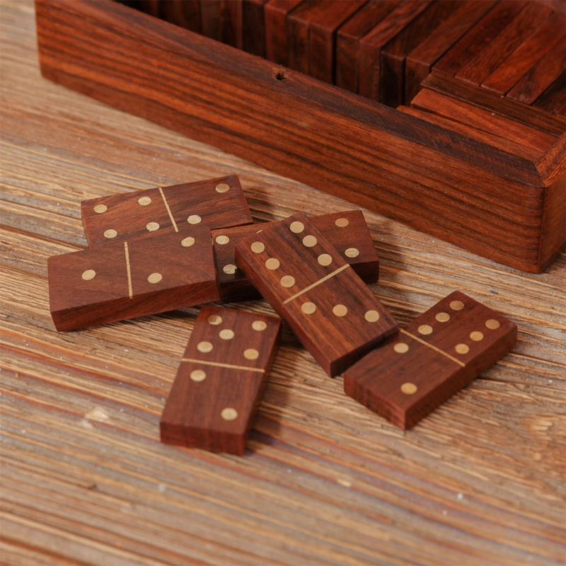 Harvey Makin Dominoes In Wooden Box