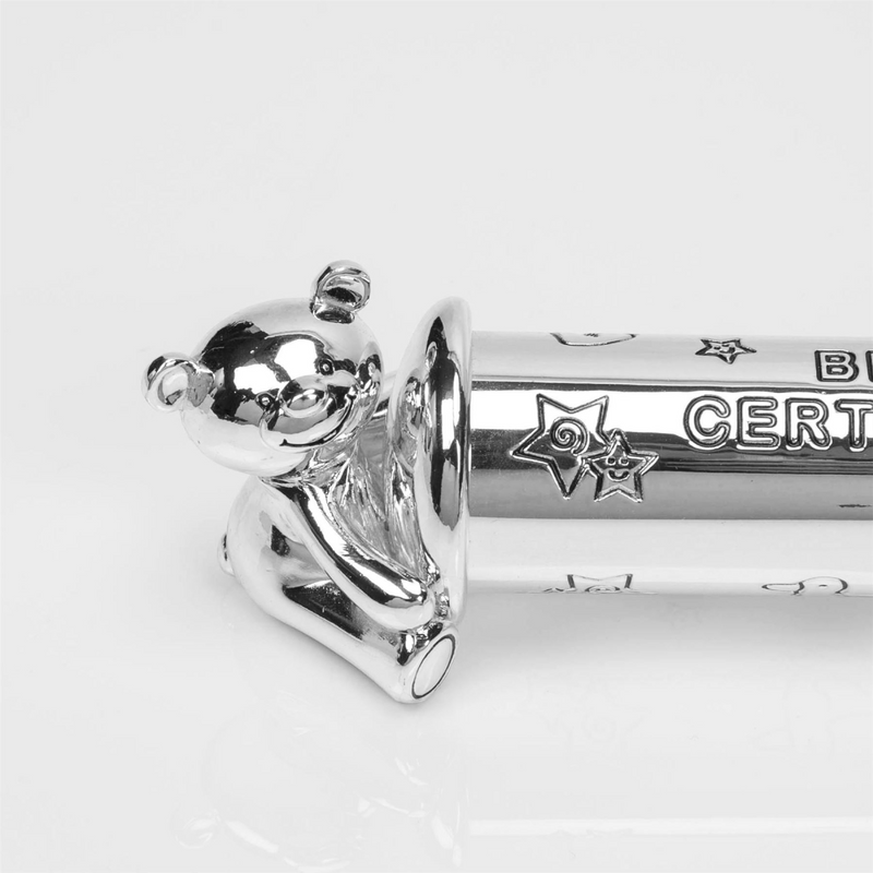 Twinkle Twinkle Silverplated Birth Certificate Tube