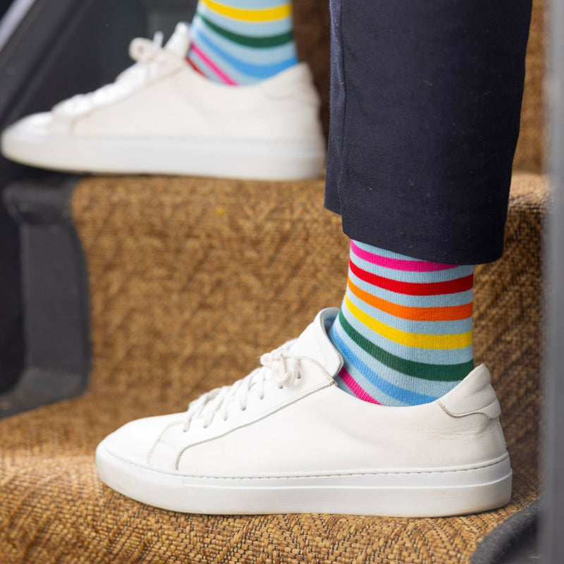 Pastel Striped Bamboo Socks