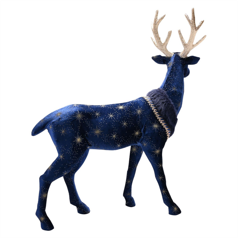 Celestial Blue and Gold Reindeer Large