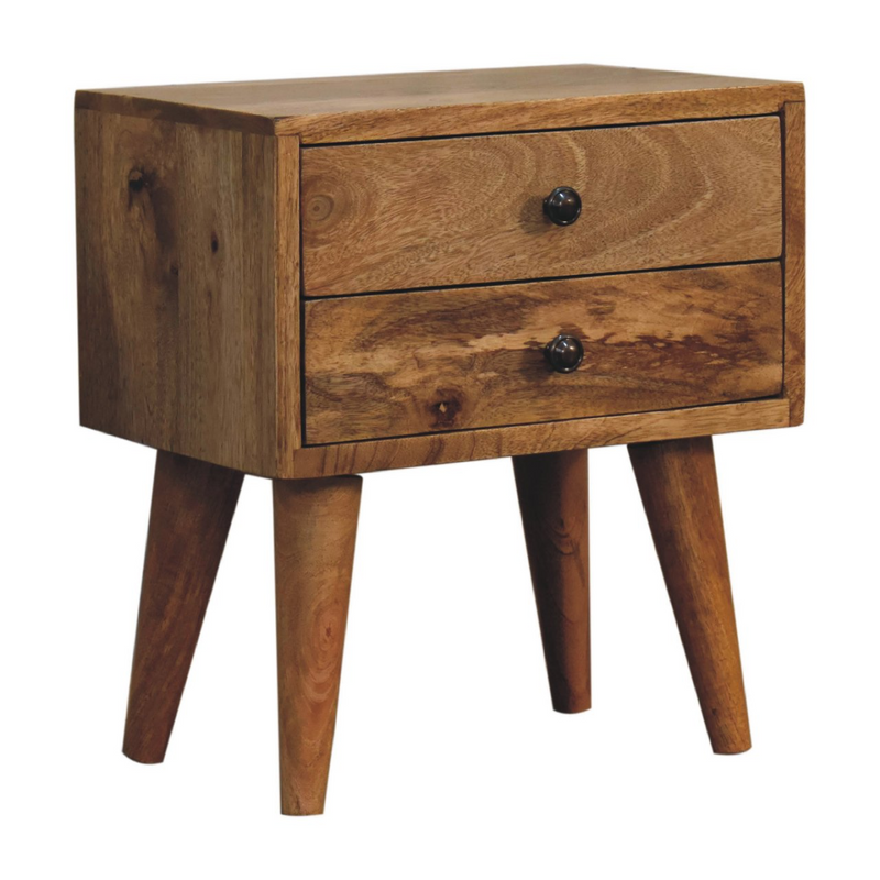 Artisan Furniture Solid Wood Mini Oak-ish Modern Bedside