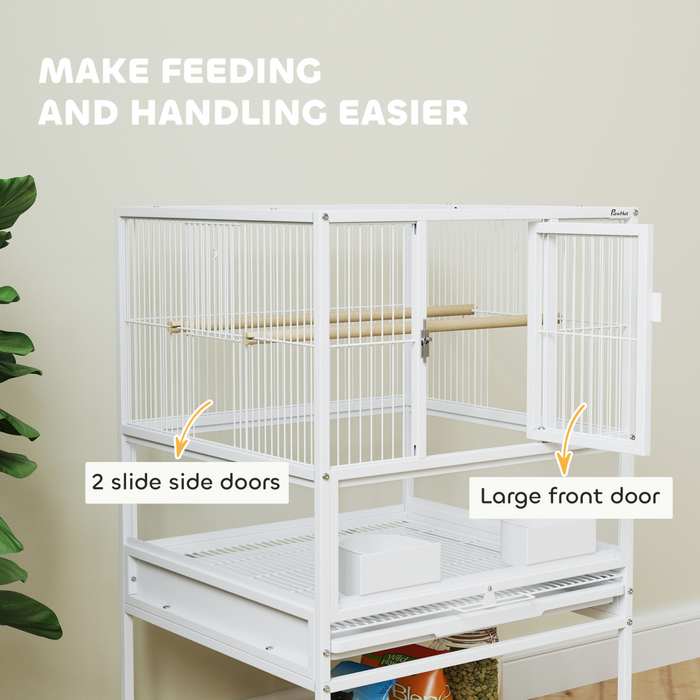 Bird Cage Starter Kit with Detachable Rolling Stand